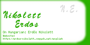 nikolett erdos business card